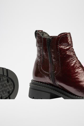 Bottines en cuir verni - Bordeaux