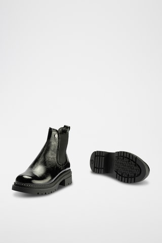 Bottines en cuir verni - Noir