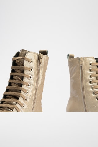 Bottines en cuir verni - Beige