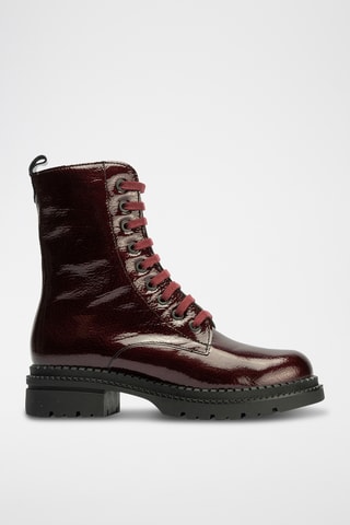 Bottines en cuir verni - Bordeaux