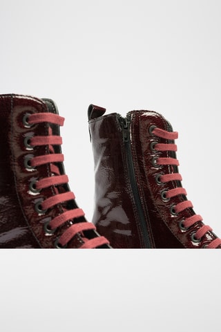 Bottines en cuir verni - Bordeaux