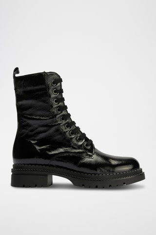 Bottines en cuir verni - Noir
