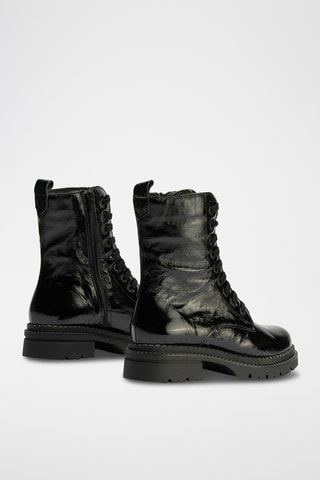 Bottines en cuir verni - Noir