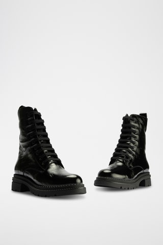 Bottines en cuir verni - Noir