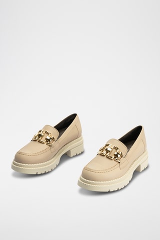 Mocassini in pelle nappa - Beige