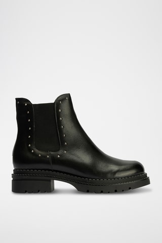 Bottines en cuir nappa - Noir