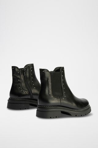 Bottines en cuir nappa - Noir