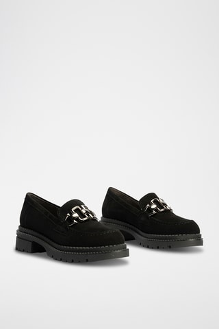 Mocassini in pelle scamosciata - Nero