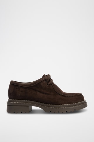 Derbys en nubuck - Marron foncé