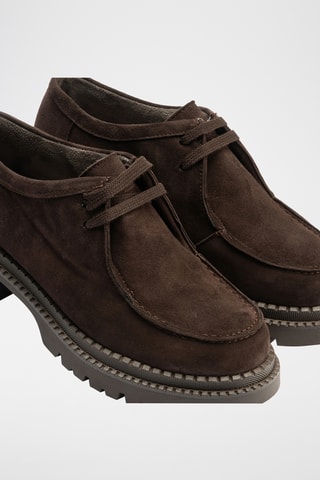 Derbys en nubuck - Marron foncé