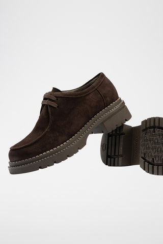 Derbys en nubuck - Marron foncé