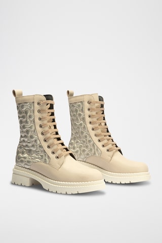 Bottines en cuir nappa - Beige