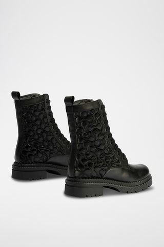 Bottines en cuir nappa - Noir