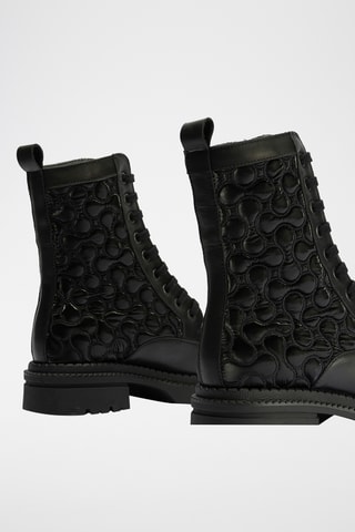 Bottines en cuir nappa - Noir