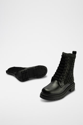 Bottines en cuir nappa - Noir