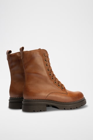 Bottines en cuir nappa - Camel