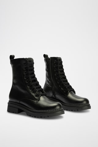 Bottines en cuir nappa - Noir