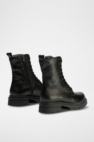 Bottines en cuir nappa - Noir