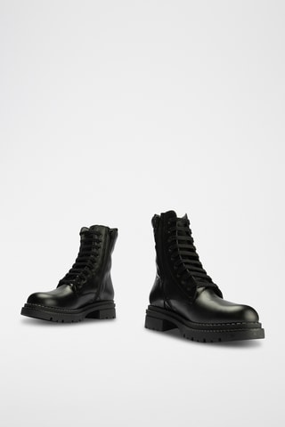 Bottines en cuir nappa - Noir