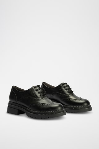 Oxford in pelle nappa - Nero