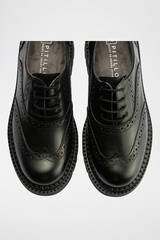 Oxford in pelle nappa - Nero