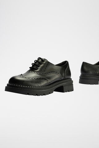 Oxford in pelle nappa - Nero