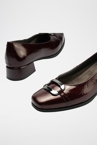 Escarpins en cuir verni - Bordeaux