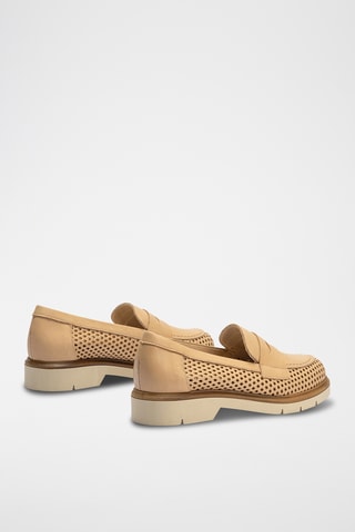 Mocassini in pelle nappa - Taupe