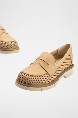 Mocassini in pelle nappa - Taupe