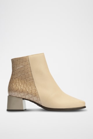 Bottines en cuir - Beige