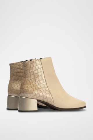 Bottines en cuir - Beige