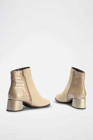 Bottines en cuir - Beige