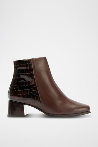 Bottines en cuir - Marron