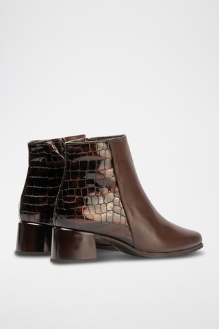 Bottines en cuir - Marron