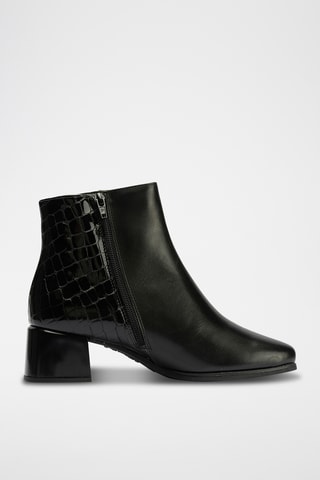 Bottines en cuir - Noir