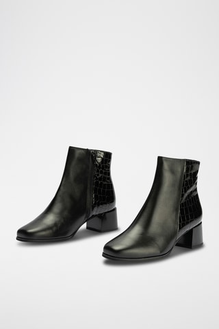 Bottines en cuir - Noir