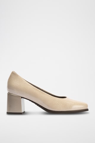 Escarpins en cuir verni - Beige