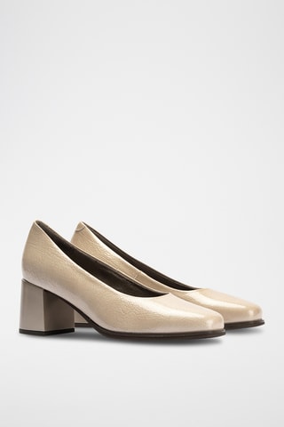 Escarpins en cuir verni - Beige