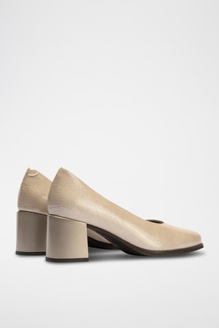 Escarpins en cuir verni - Beige