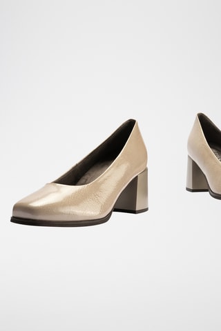 Escarpins en cuir verni - Beige