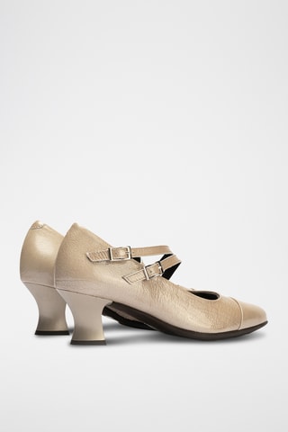 Scarpe baby con tacco in pelle - Beige