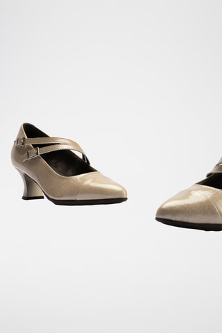 Scarpe baby con tacco in pelle - Beige