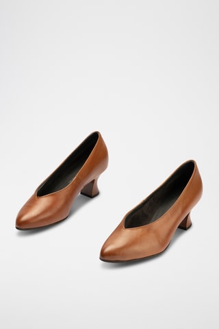 Escarpins en cuir - Camel