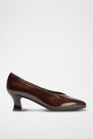 Escarpins en cuir verni - Marron foncé