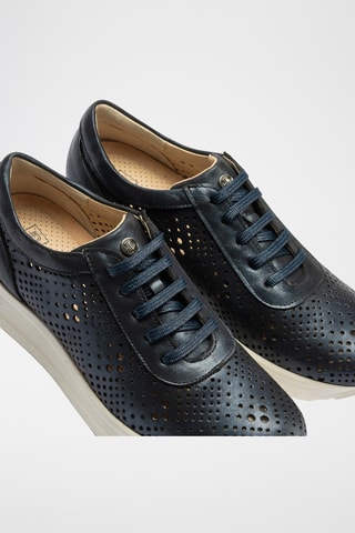 Baskets en cuir - Bleu marine