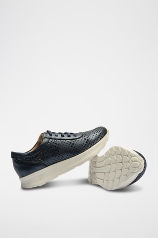 Baskets en cuir - Bleu marine