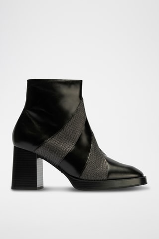 Bottines en cuir nappa - Noir