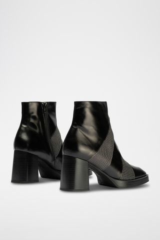 Bottines en cuir nappa - Noir