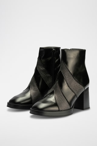 Bottines en cuir nappa - Noir