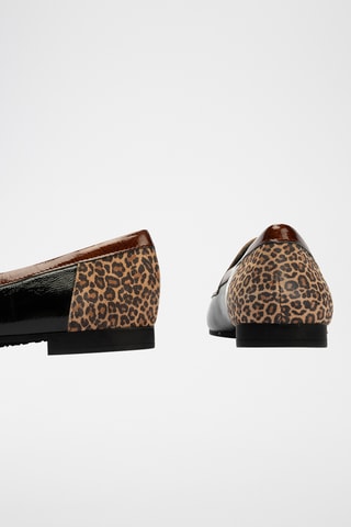 Mocassini in pelle - Nero e marrone scuro